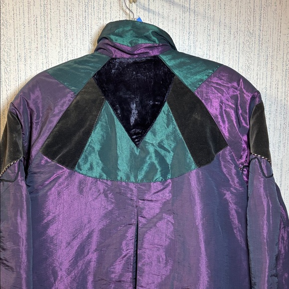 80's Current Seen Quilted Patchwork Coat sz M unisex oversized - Picture 7 of 15